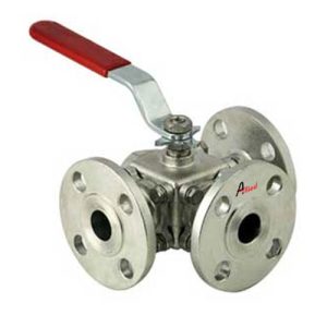 Best Manufacturer of Handle 3 Way Ball Valve Flanged End
